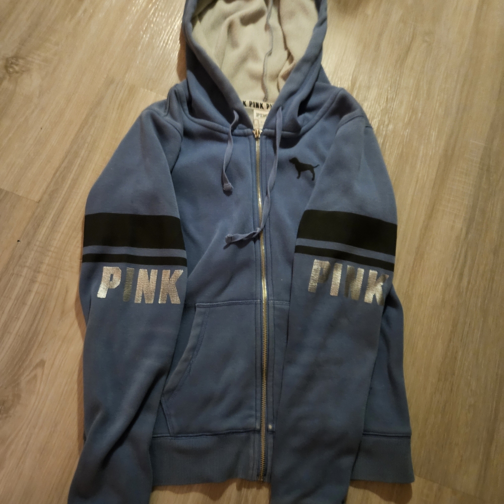 PINK Victoria's Secret Hoodie with Black Lettering